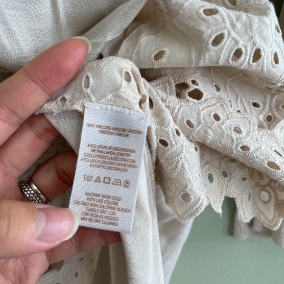 Free people Meadowlands lace hem asymmetrical top - Picture 7 of 9